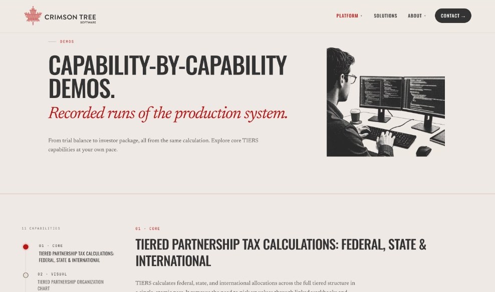 TIERS Demo Library: capability-by-capability demos